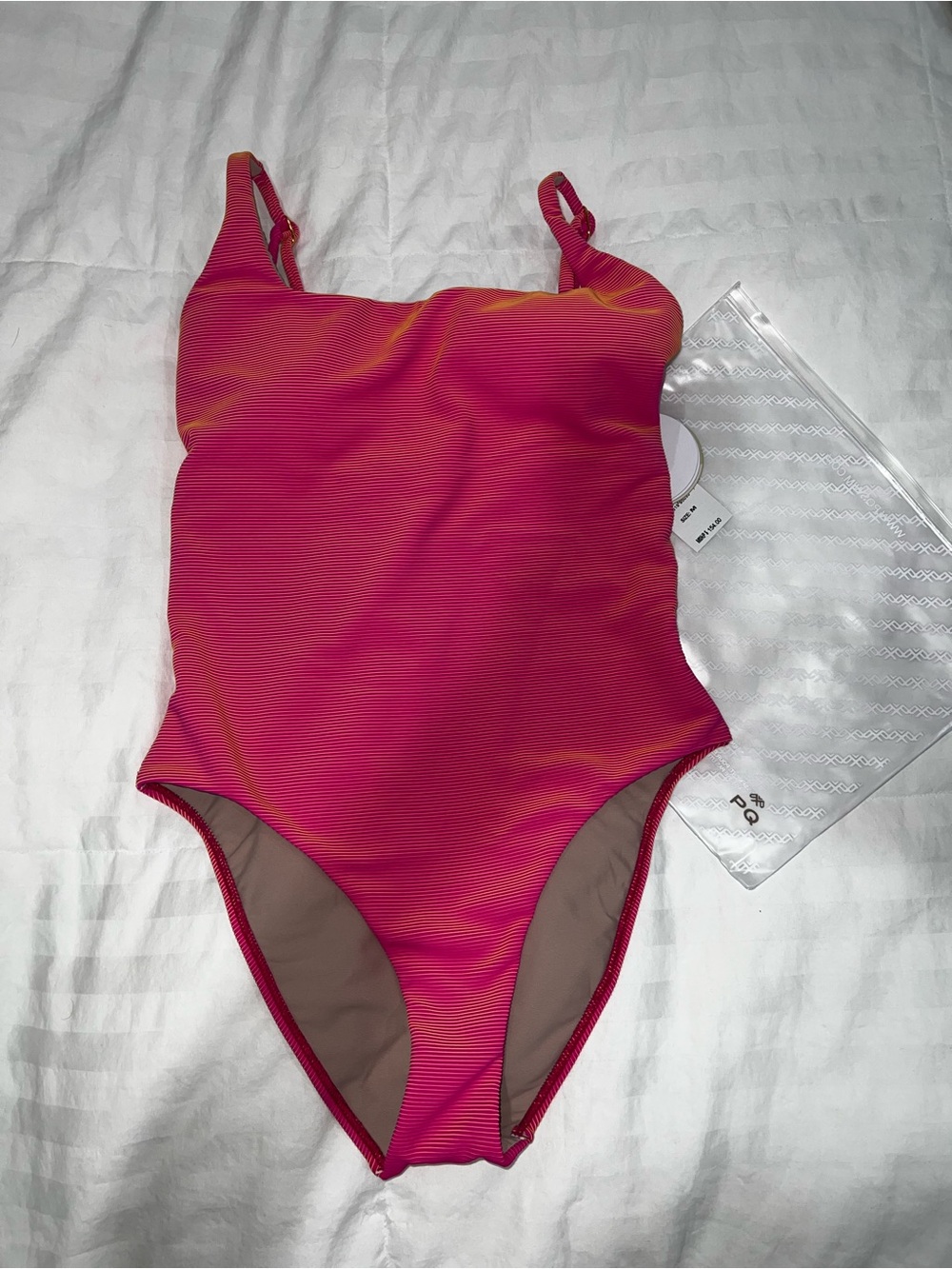 Women’s Pink Scoop Neck One-Piece Swimsuit PQ Swim Lucia - Picture 4 of 11